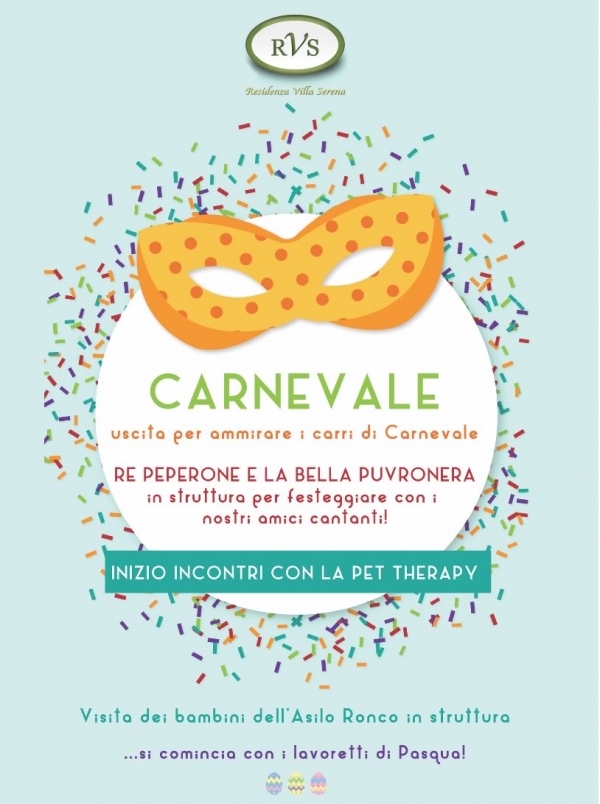 Il Carnevale a Villa Serena | allegria e animazione per anziani